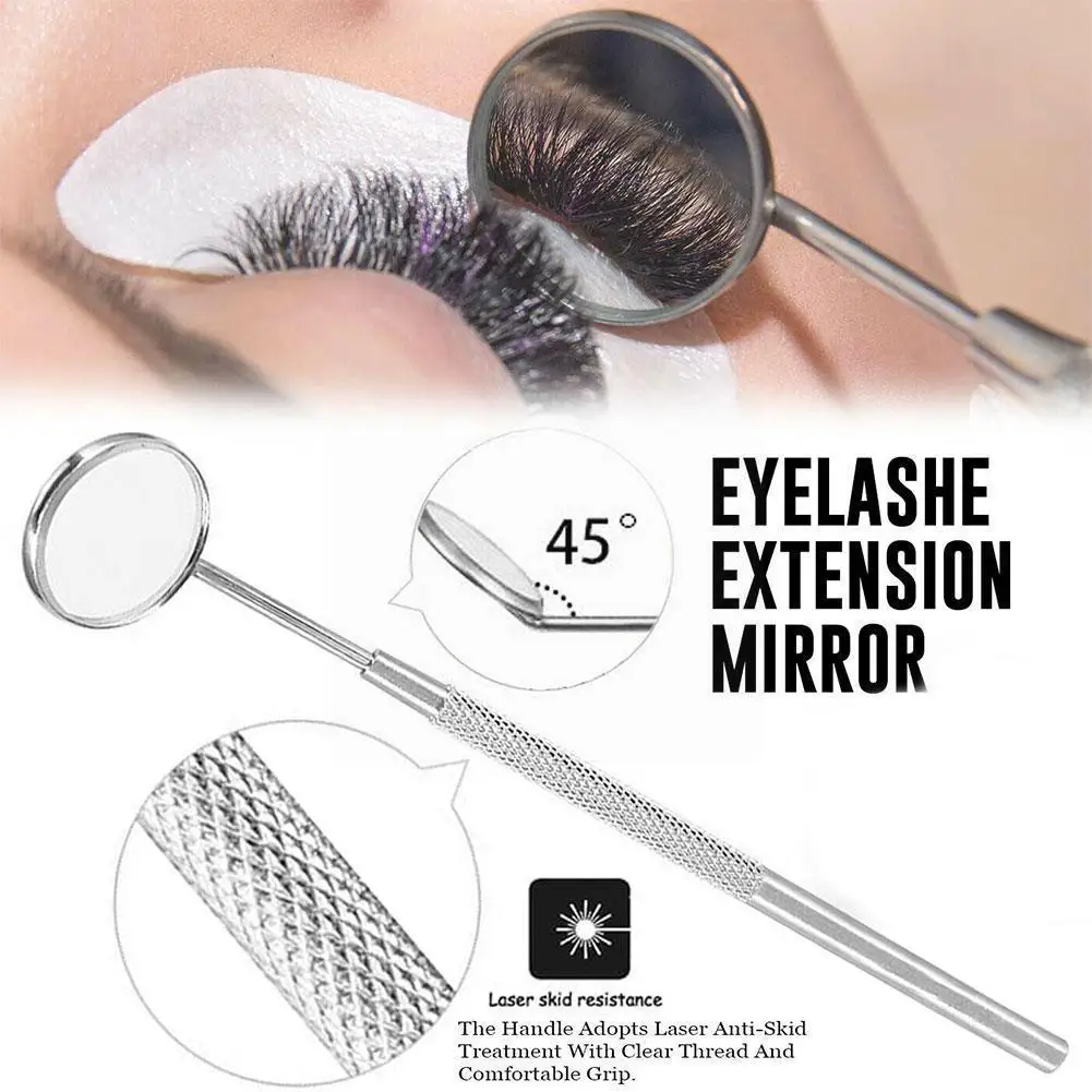 magnifying glass checking eyelash extension grafting